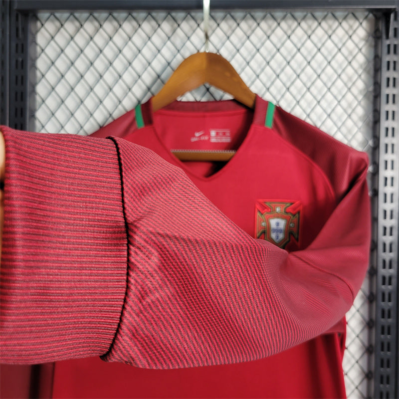 Portugal 2016 Home - Retro Shirt (Full Sleeves)