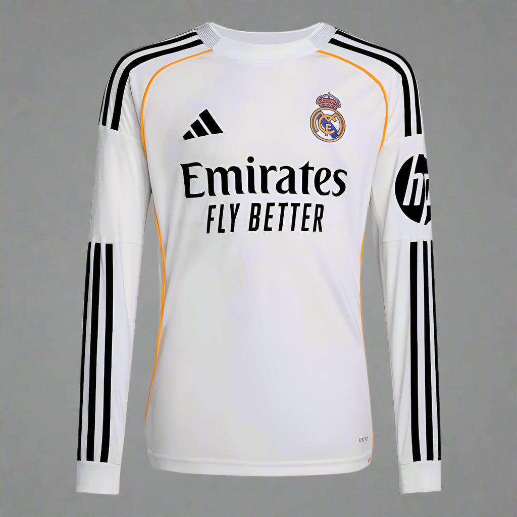 Real Madrid Home 2025-26 Stadium Kit (Full Sleeves) – Full Time