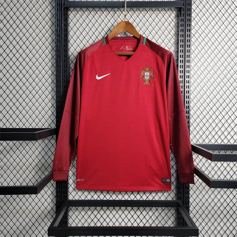 Portugal 2016 Home - Retro Shirt (Full Sleeves)