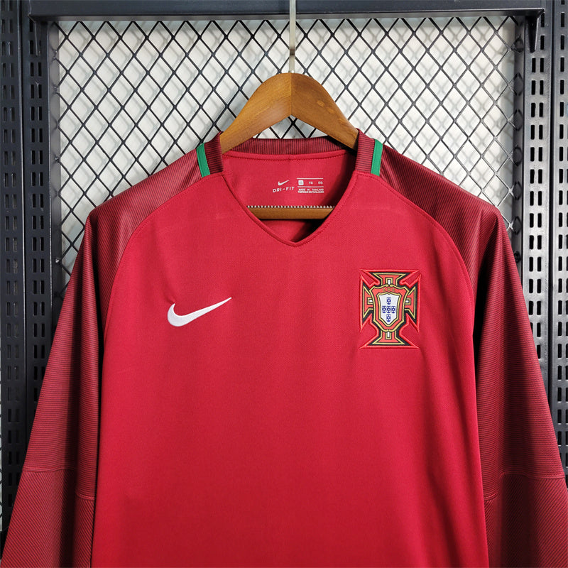 Portugal 2016 Home - Retro Shirt (Full Sleeves)
