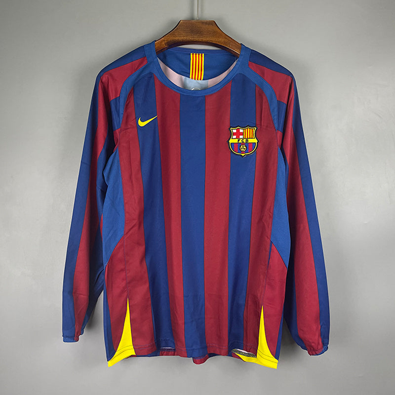 Barcelona Home 2005-06 Retro Shirt (Full Sleeves) – Full Time Store