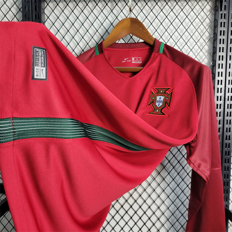Portugal 2016 Home - Retro Shirt (Full Sleeves)