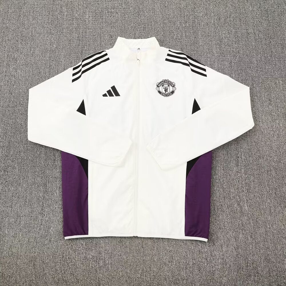 Manchester United White Windbreaker