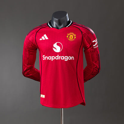 Man United Home 25-26 - (Full Sleeves) Player Version