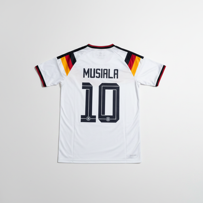 Germany Home Jersey Back – Musiala 10 – Professional Flat Lay