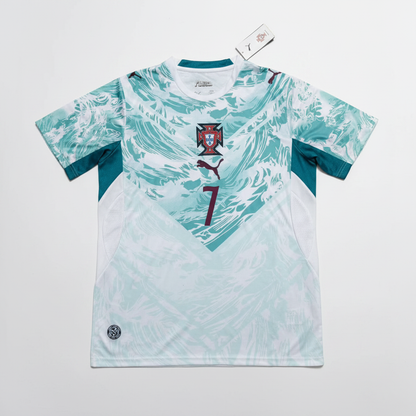 Portugal Away Jersey Front – Professional Flat Lay